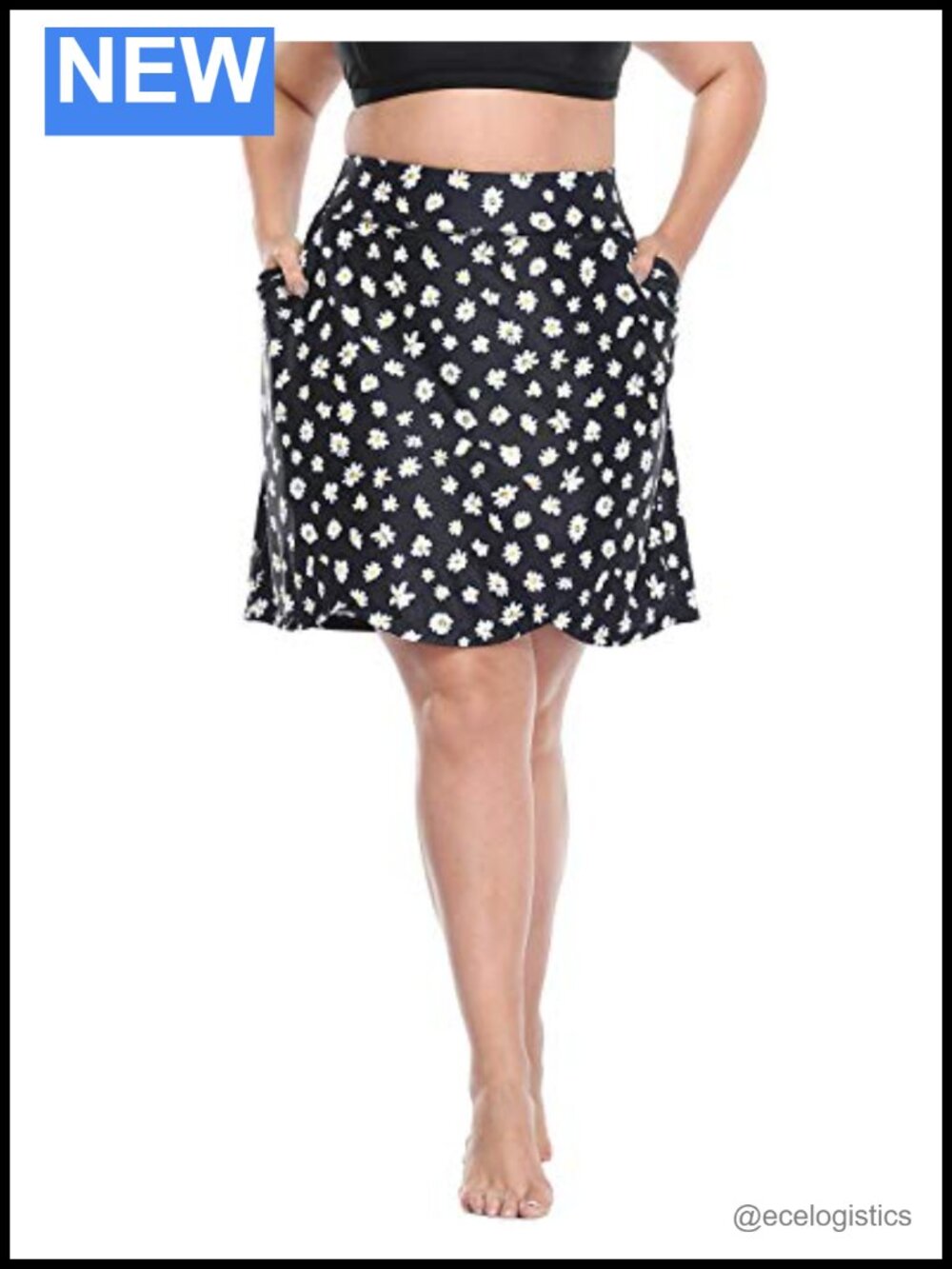 Plus Size Active Skort with Anti-Slip Shorts for Swim Golf Tennis